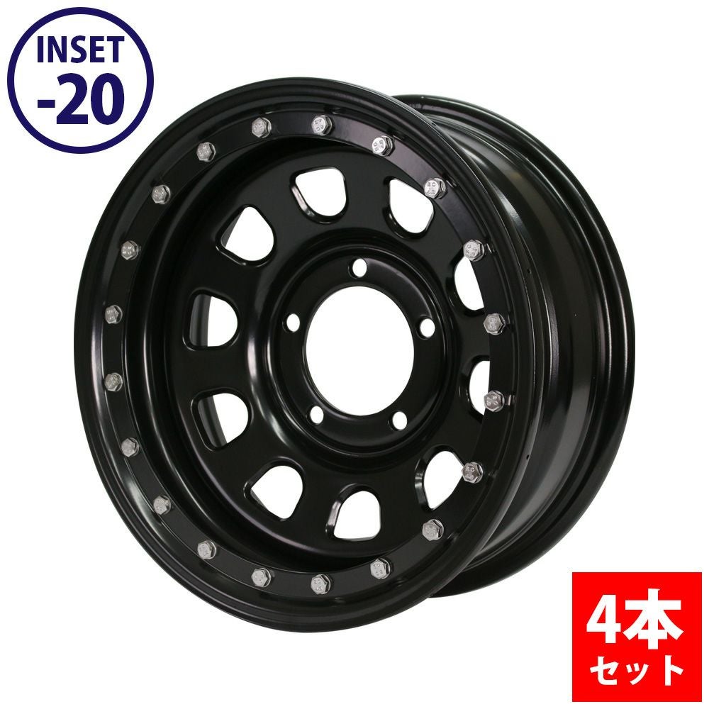 ジムニー用16インチホイール鉄漢-20ブラック 4本｜パーツパーク
