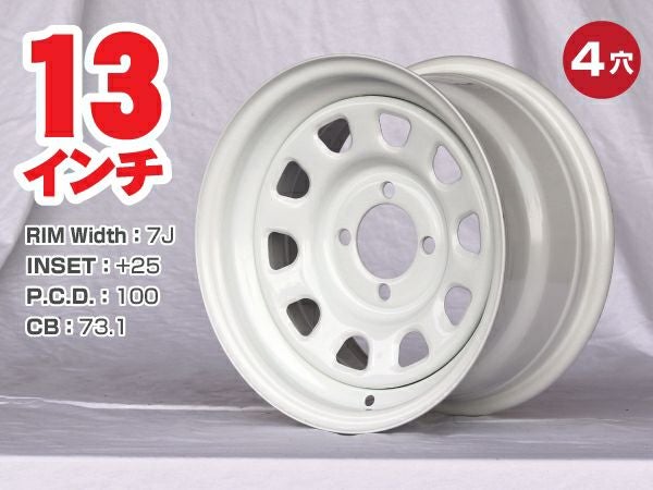 塗装鉄チンホイール　タイヤバリ山 スタッドレスつき　４本　１３インチ　軽に BRIDGESTONE（ブリヂストン） W300 145/80R12 80/78N スタッドレス